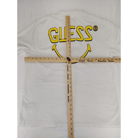 Vintage Guess Originals x Chinatown Market Smiley Face Short Sleeve Tee White L - Picture 5 of 10